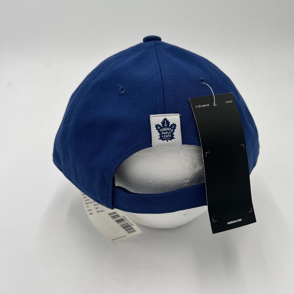 Adidas Unisex Blue White Toronto Maple Leafs Adjustable Strapback Hat Cap NWT - Picture 6 of 6